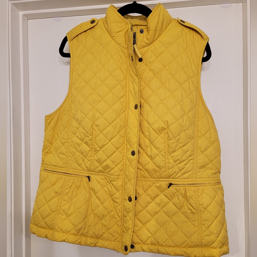 Talbots bright yellow vest XL